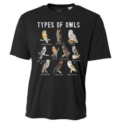 Owl Lover Types Of Owls Owls Of World Owl Cooling Performance Crew T-Shirt