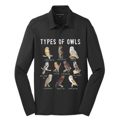 Owl Lover Types Of Owls Owls Of World Owl Silk Touch Performance Long Sleeve Polo