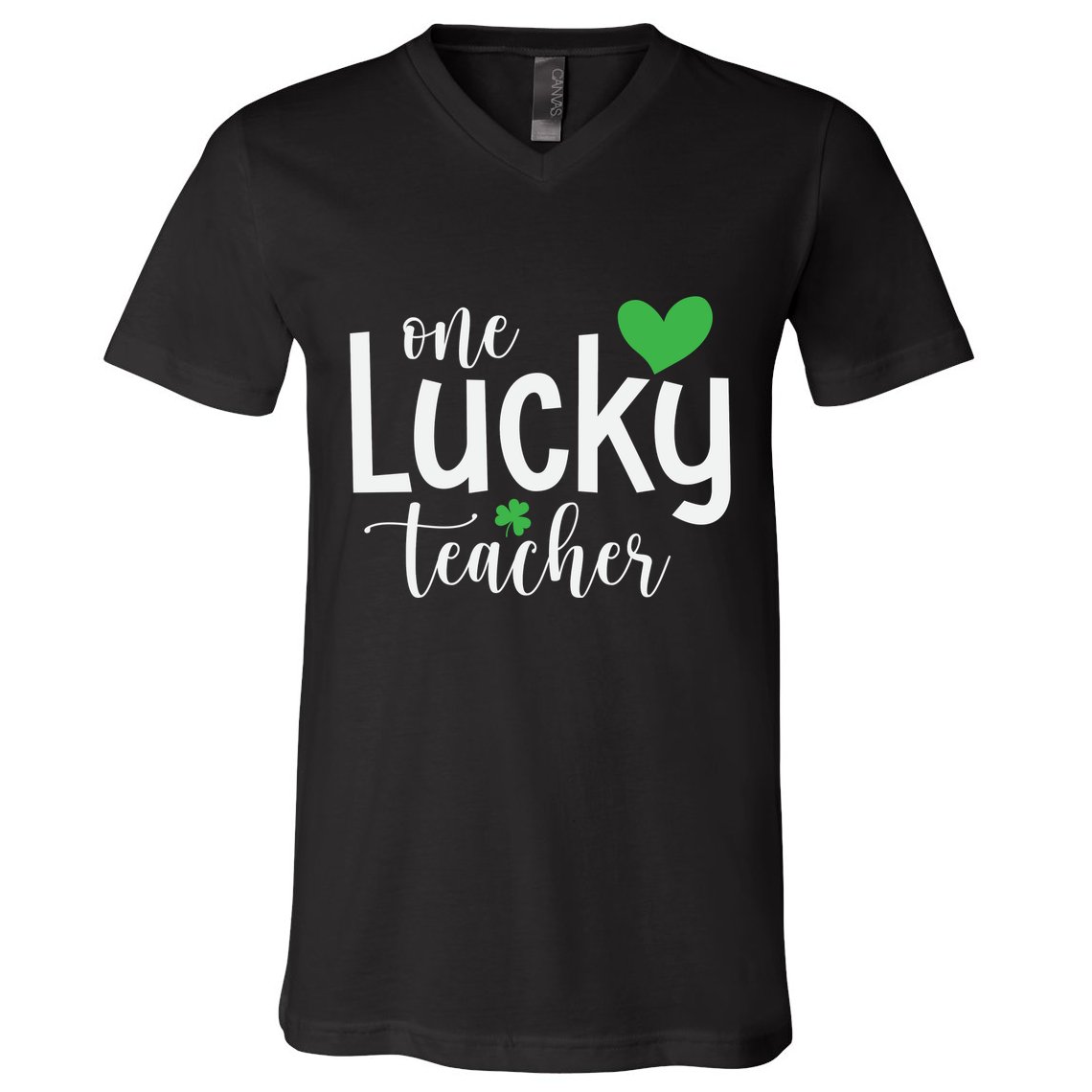 One Lucky Teacher V-Neck T-Shirt