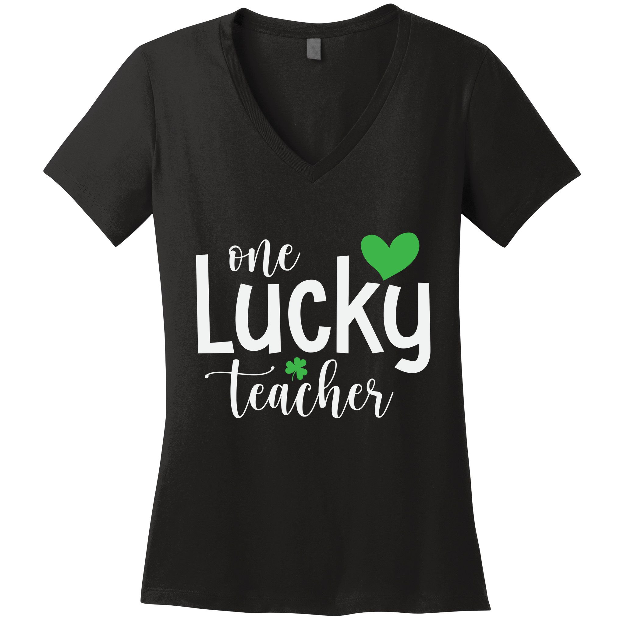 One Lucky Teacher Women's V-Neck T-Shirt