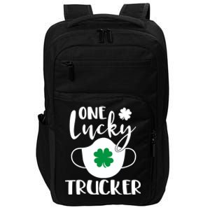 One Lucky Trucker St Patrick's Day Truck Driver Gift Impact Tech Backpack