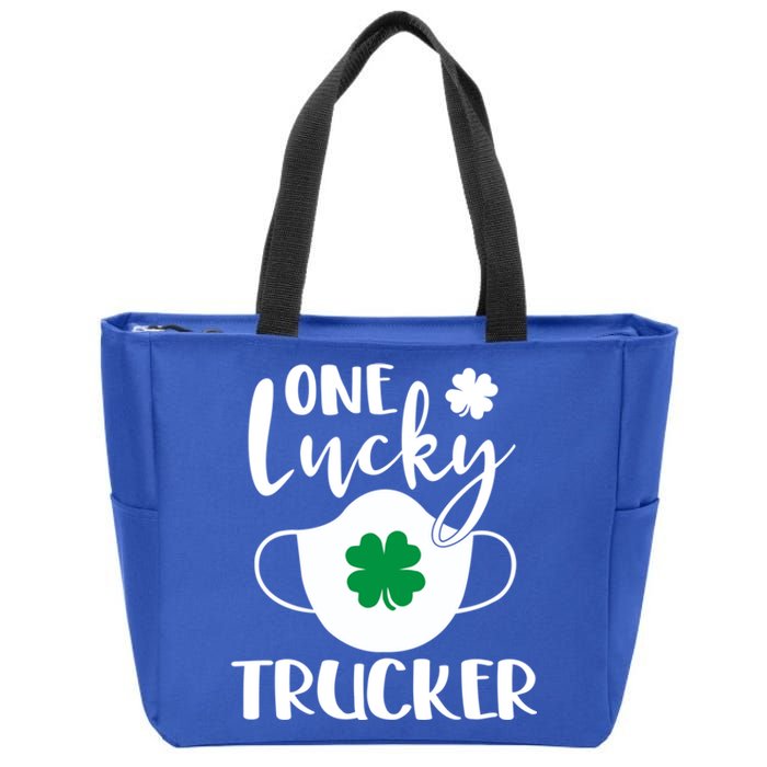 One Lucky Trucker St Patrick's Day Truck Driver Gift Zip Tote Bag