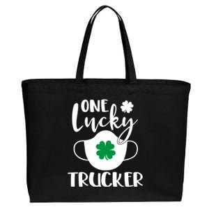 One Lucky Trucker St Patrick's Day Truck Driver Gift Cotton Canvas Jumbo Tote