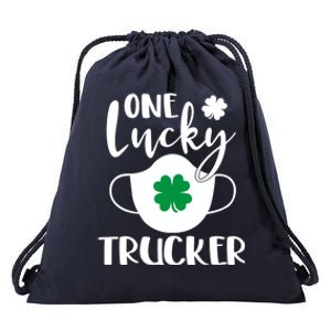 One Lucky Trucker St Patrick's Day Truck Driver Gift Drawstring Bag