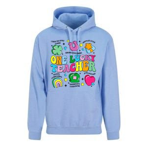 One Lucky Teacher Retro Teacher St Patricks Day Teaching Unisex Surf Hoodie