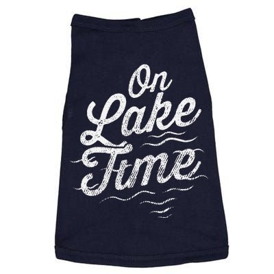 On Lake Time Funny Summer Boating And Fishing Doggie Tank