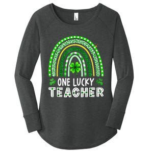 One Lucky Teacher Rainbow St Patrick’S Day Women's Perfect Tri Tunic Long Sleeve Shirt