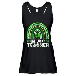 One Lucky Teacher Rainbow St Patrick’S Day Ladies Essential Flowy Tank