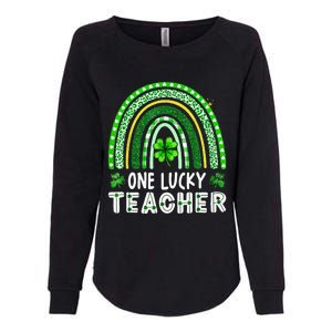 One Lucky Teacher Rainbow St Patrick’S Day Womens California Wash Sweatshirt