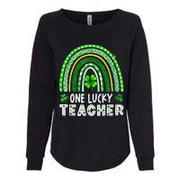 One Lucky Teacher Rainbow St Patrick’S Day Womens California Wash Sweatshirt