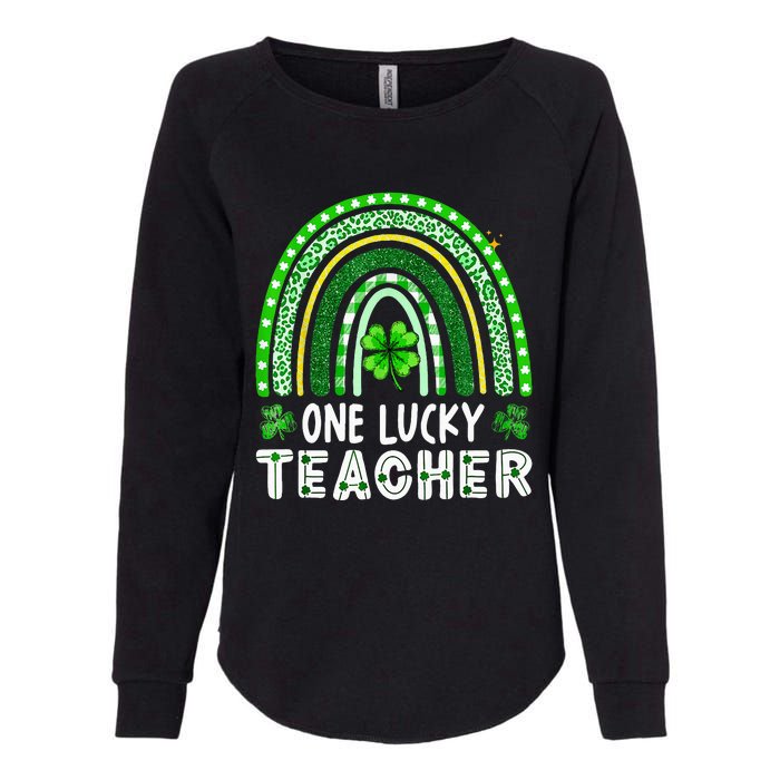 One Lucky Teacher Rainbow St Patrick’S Day Womens California Wash Sweatshirt