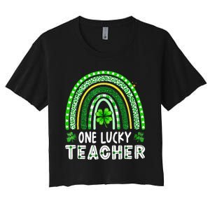 One Lucky Teacher Rainbow St Patrick’S Day Women's Crop Top Tee