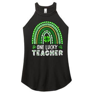 One Lucky Teacher Rainbow St Patrick’S Day Women's Perfect Tri Rocker Tank