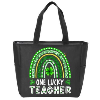 One Lucky Teacher Rainbow St Patrick’S Day Zip Tote Bag