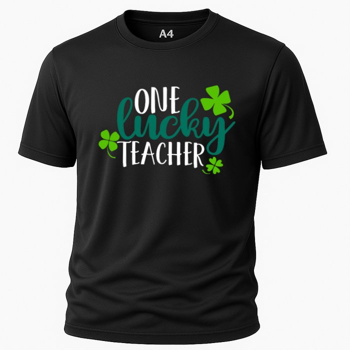 One Lucky Teacher St Patrick's Day Cooling Performance Crew T-Shirt