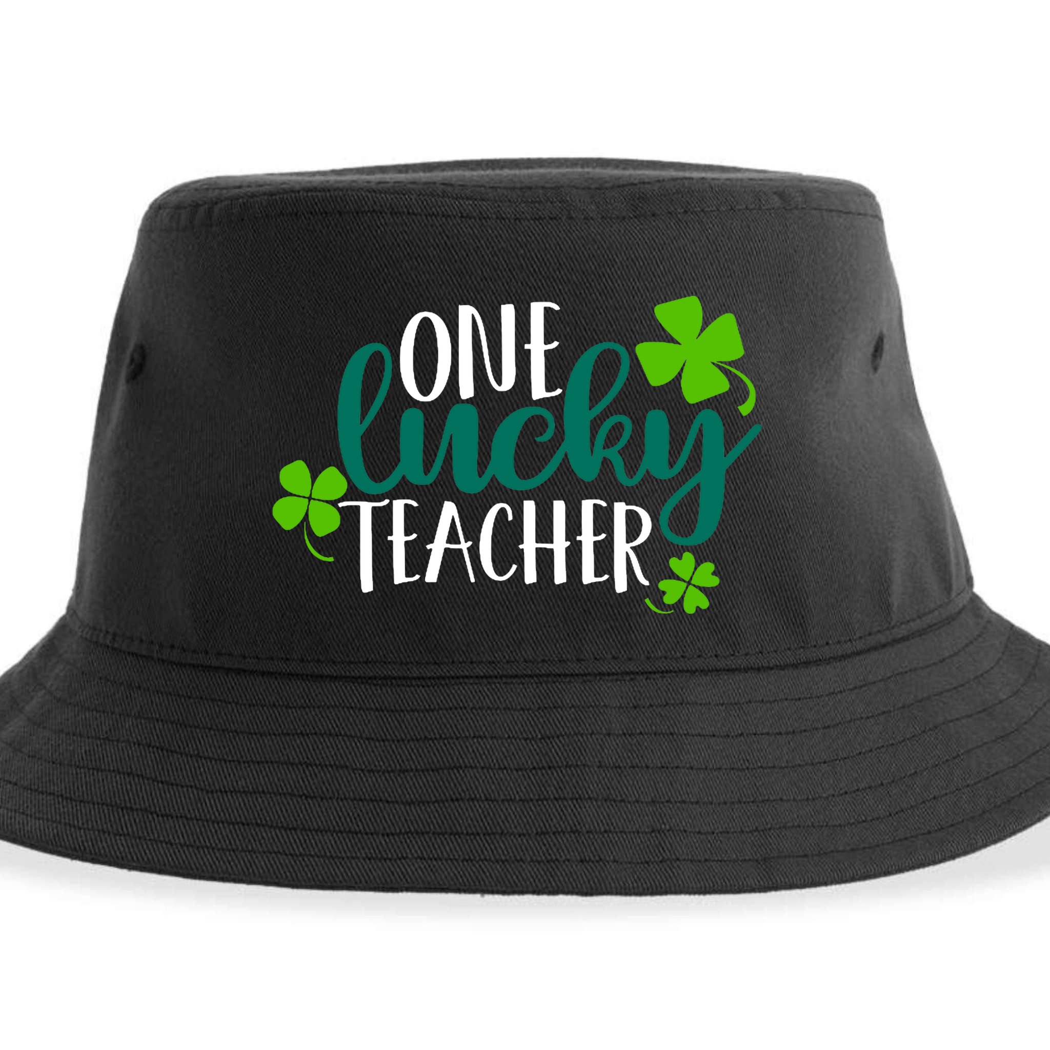 One Lucky Teacher St Patrick's Day Sustainable Bucket Hat