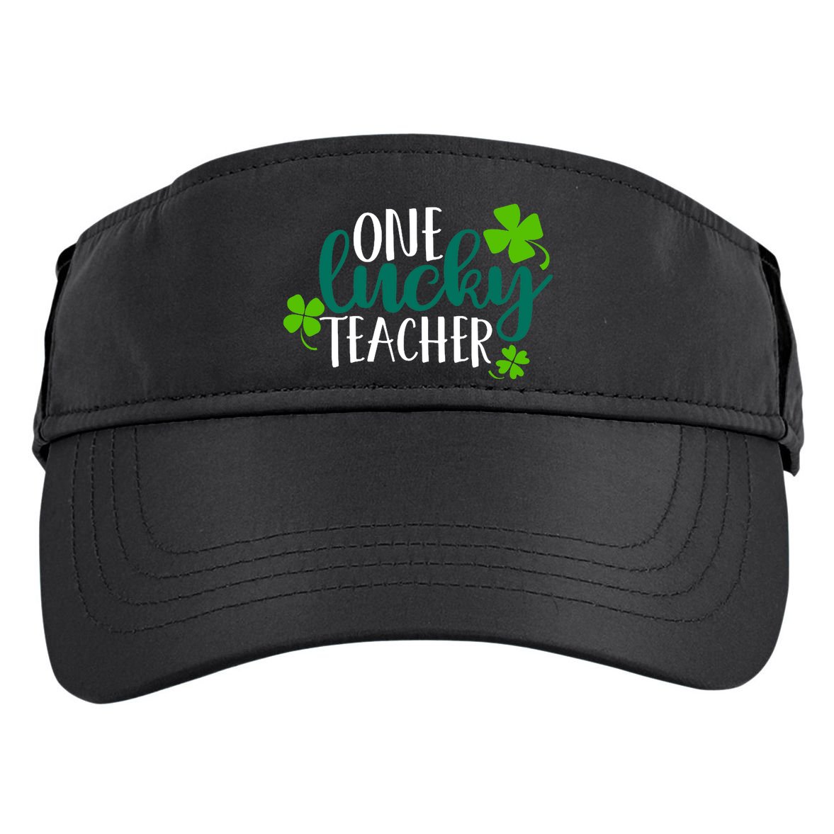 One Lucky Teacher St Patrick's Day Adult Drive Performance Visor