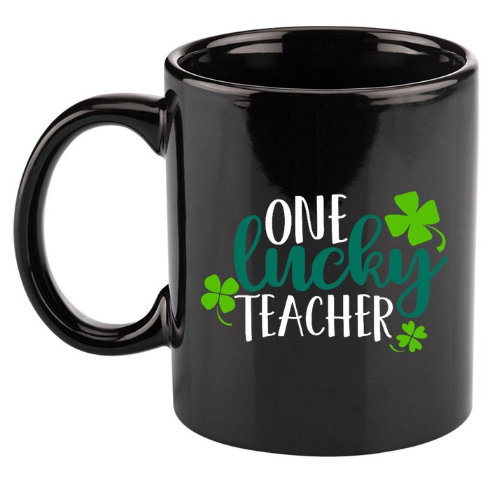 One Lucky Teacher St Patrick's Day 11oz C Handle Ceramic Mug
