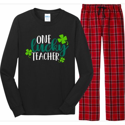 One Lucky Teacher St Patrick's Day Long Sleeve Pajama Set