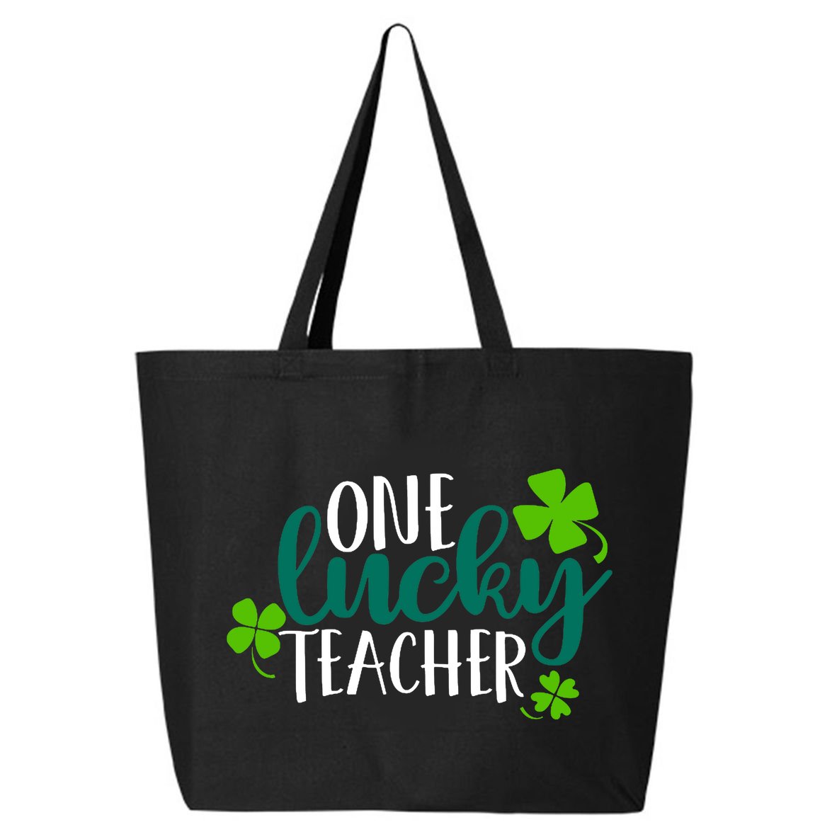 One Lucky Teacher St Patrick's Day 25L Jumbo Tote