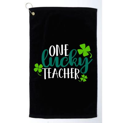 One Lucky Teacher St Patrick's Day Golf Towel