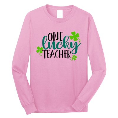 One Lucky Teacher St Patrick's Day Long Sleeve Shirt