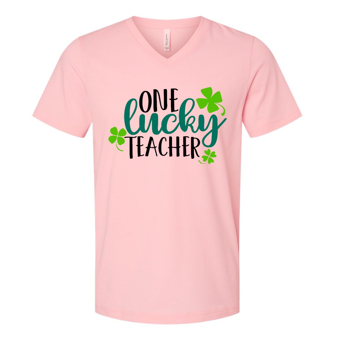 One Lucky Teacher St Patrick's Day V-Neck T-Shirt