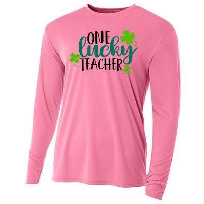 One Lucky Teacher St Patrick's Day Cooling Performance Long Sleeve Crew