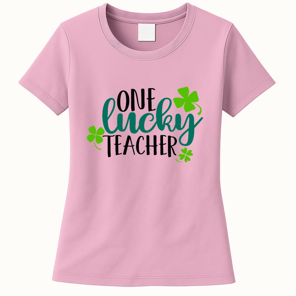 One Lucky Teacher St Patrick's Day Womens T-Shirt