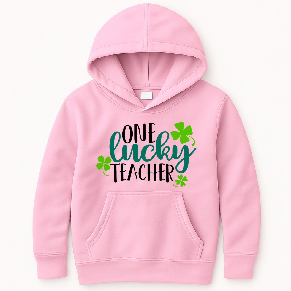 One Lucky Teacher St Patrick's Day Kids Hoodie