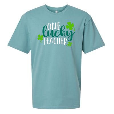 One Lucky Teacher St Patrick's Day Sueded Cloud Jersey T-Shirt