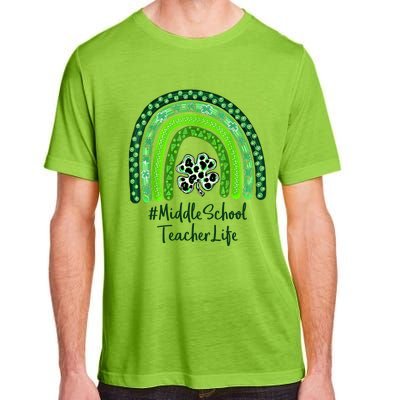 One Lucky Teacher St Patrick's Day Middle School Teacher For Gift Adult ChromaSoft Performance T-Shirt