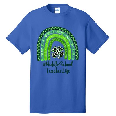 One Lucky Teacher St Patrick's Day Middle School Teacher For Gift Tall T-Shirt