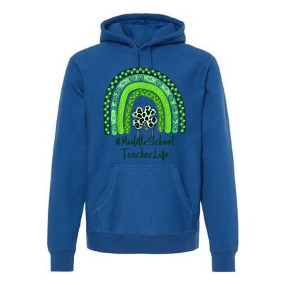 One Lucky Teacher St Patrick's Day Middle School Teacher For Gift Premium Hoodie