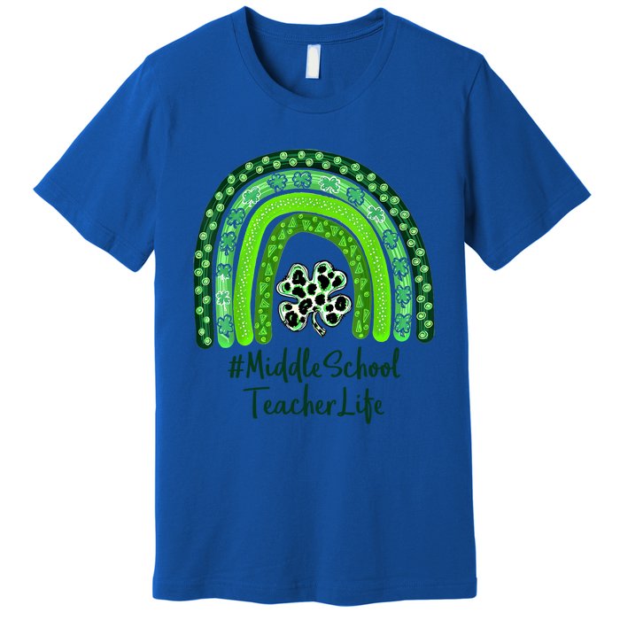 One Lucky Teacher St Patrick's Day Middle School Teacher For Gift Premium T-Shirt