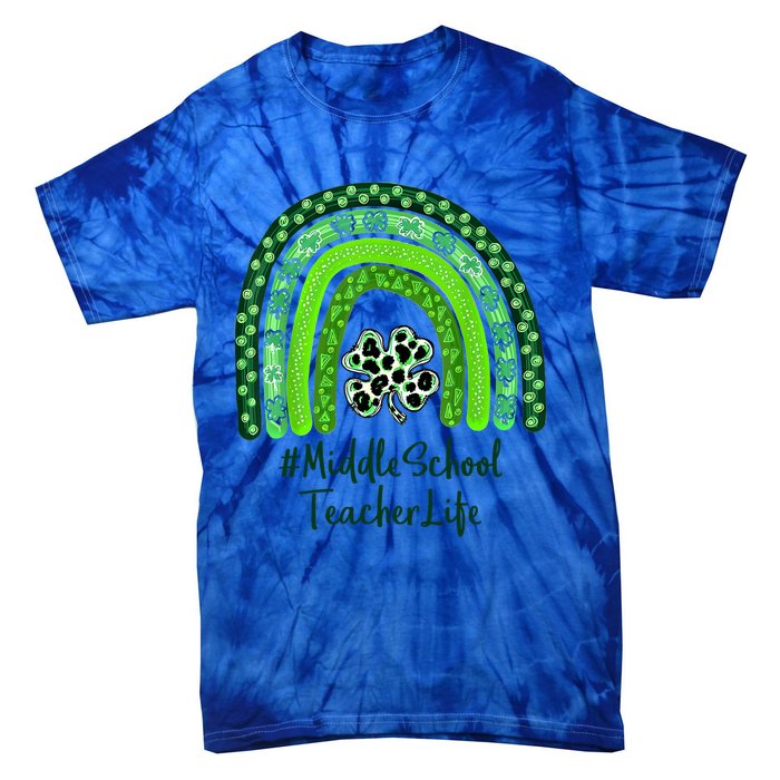 One Lucky Teacher St Patrick's Day Middle School Teacher For Gift Tie-Dye T-Shirt