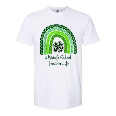 One Lucky Teacher St Patrick's Day Middle School Teacher For Gift Softstyle CVC T-Shirt