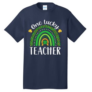 One Lucky Teacher St Patricks Day Teacher Rainbow Graphic Plus Size Tall T-Shirt