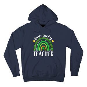 One Lucky Teacher St Patricks Day Teacher Rainbow Graphic Plus Size Tall Hoodie