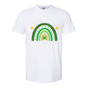 One Lucky Teacher St Patricks Day Teacher Rainbow Graphic Plus Size Softstyle CVC T-Shirt