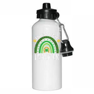 One Lucky Teacher St Patricks Day Teacher Rainbow Graphic Plus Size Aluminum Water Bottle