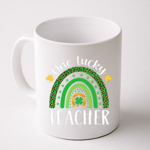 One Lucky Teacher St Patricks Day Teacher Rainbow Graphic Plus Size Coffee Mug