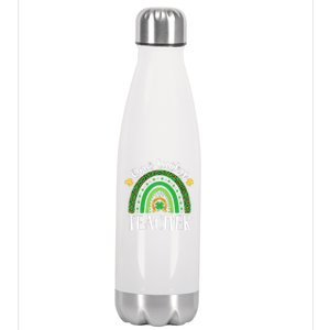 One Lucky Teacher St Patricks Day Teacher Rainbow Graphic Plus Size Stainless Steel Insulated Water Bottle