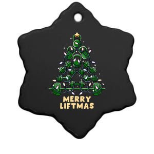 Oh Liftmas Tree Kettlebell Gym Ugly Christmas Sweater Ceramic Star Ornament