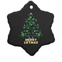 Oh Liftmas Tree Kettlebell Gym Ugly Christmas Sweater Ceramic Star Ornament