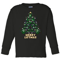 Oh Liftmas Tree Kettlebell Gym Ugly Christmas Sweater Toddler Long Sleeve Shirt