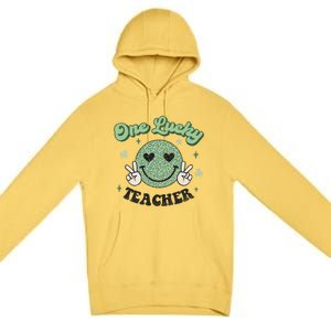 One Lucky Teacher Retro St Patrick’s Day School Appreciation Gift Premium Pullover Hoodie