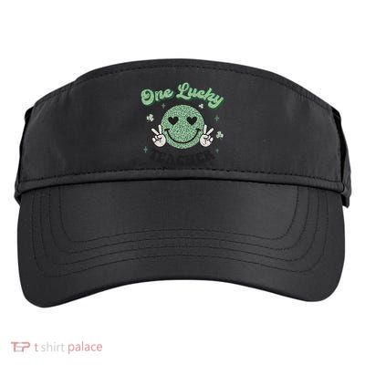 One Lucky Teacher Retro St Patrick’s Day School Appreciation Gift Adult Drive Performance Visor