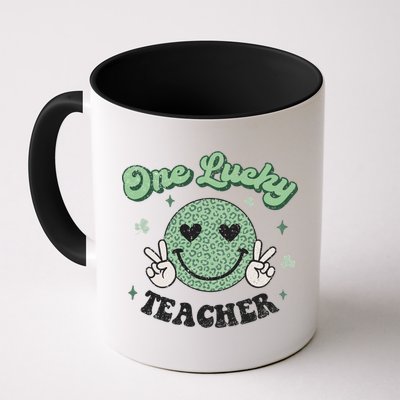One Lucky Teacher Retro St Patrick’s Day School Appreciation Gift Mug