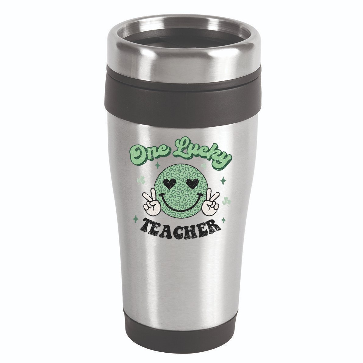 One Lucky Teacher Retro St Patrick’s Day School Appreciation Gift 16oz Travel Tumbler